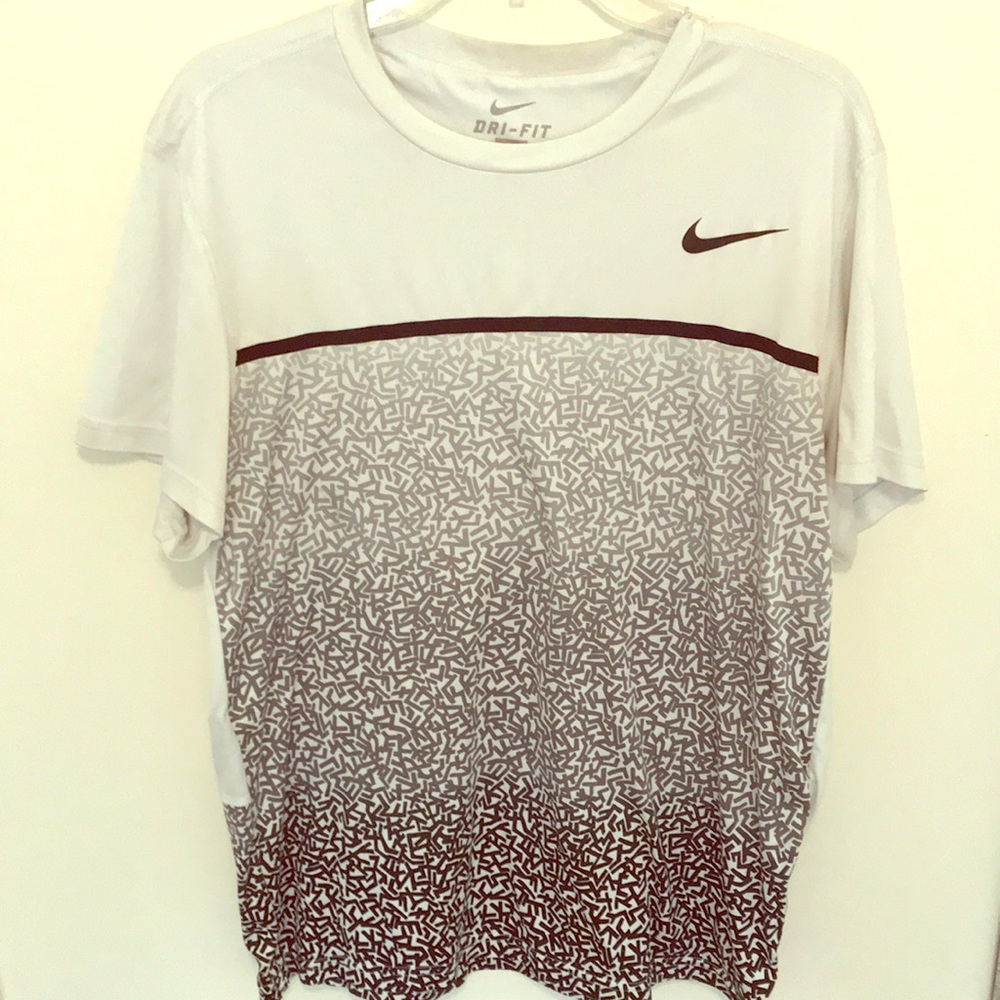 White nike Dri Fit performance shirt